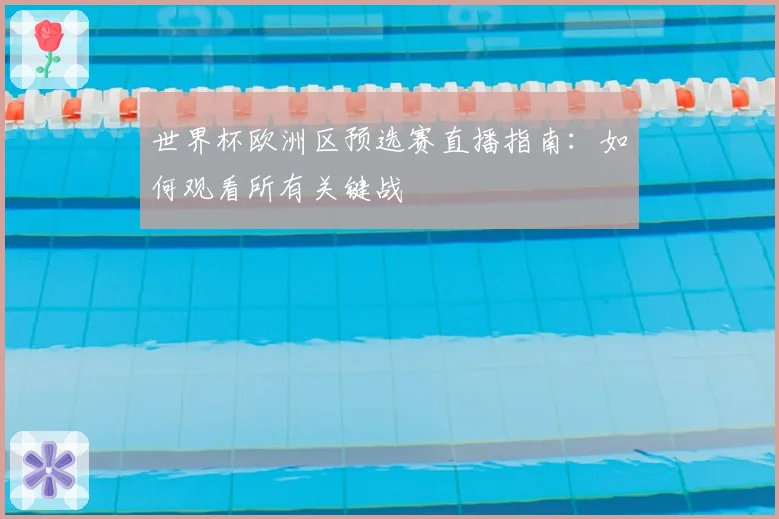 世界杯欧洲区预选赛直播指南：如何观看所有关键战